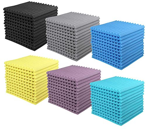 24pcs 300X300X250mm Schallschutzschaum Akustikschaum Schallbehandlung Studio Raum Absorption Fliesen Polyurethanschaum-Vereinigtes Königreich,weiß,18 Stück
