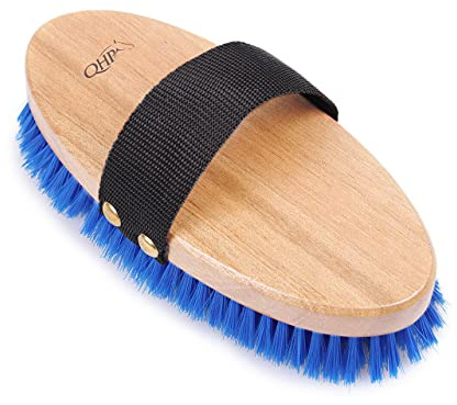 QHP Kardätsche color Holzgriff (kobaltblau)