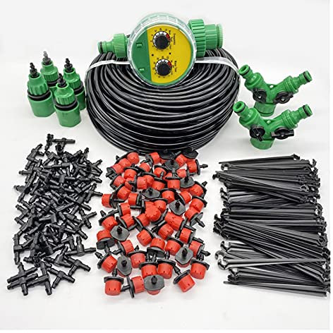 SYKIA Kit de riego por goteo 50M Sistema de riego automático de jardín Sistema de riego por goteo Kit de riego de plantas Kit de riego por goteo de riego (Color : kit 50 M)