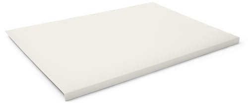 Eglooh - Adamantis - Gewinkelte Schreibtischunterlage echtem Leder Weiß cm 50x35 - Modernes Design, Innenseele aus Stahl mit L-geformtem Vorderprofil und rutschfester Boden - Made in Italy