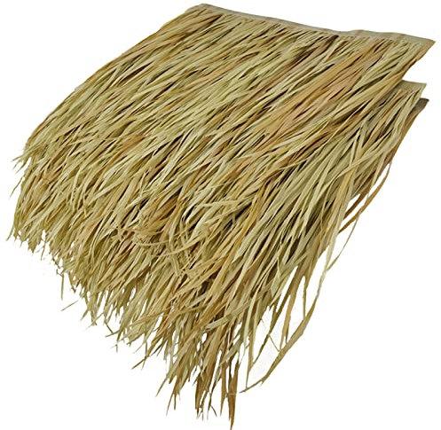 Roof straw skirt Bar Accessories Artificial Palm Roof Thatch Tile Fireproof- 0.5x0.47m/pcs Serve You For 15 Years Tiki Bar Garden Patio Deck Gazebos Wall House(Size:30pcs,Color:Fireproof Yellow)