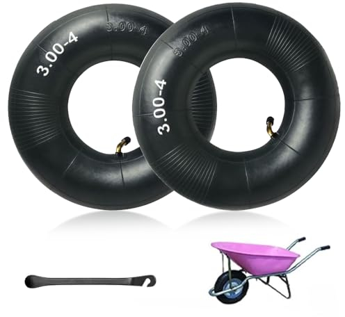 BNGXR Manguera para Carretilla, 2 Unidades Repuesto, para Rueda de Aire con Gran Capacidad de Carga, para carretillas, cortacésped, Tractor de césped, Carro agrícola (3.00-4)