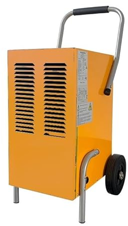 Zatechs Déshumidificateur Industriel 50L Déshumidificateur de Chantier | Capacité de Déshumidification de 50 litres par Jour | Surface de Déshumidification : jusqu'à 250 m2