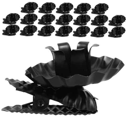 STOBAZA Clip Typ Weihnachten Kerzenhalter Set 20 Stücke Metall Dekorative Baum Ständer Clip Home Schwarz C Klemme