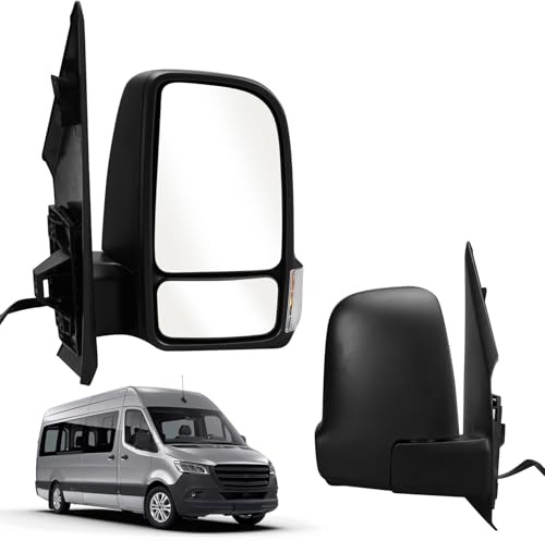 Kistrba Außenspiegel Elektrisch Recht Ersatz für Sprinter W907, mit Blinker | für 2019-2024 Mercedes Sprinter W907 W910 VS30, Seitenspiegel Komplettsets, Konvex Beheizt Glas, Ersatz OE#A9108109001