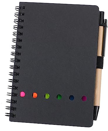 GRADENEVE Notizblock Mit Stift Und Aufklebern Spiral-notizbuch Für Studenten Und Büro Hochwertiges Pet-material Leicht Und Tragbar Für Planung Und Notizen