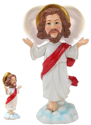 Generisch Jesus Ornament, Jesus für Auto Dashboard - Religiöse Statue Dashboard Sammlerbobblehead | Exquisite Jesus -Figuren, symbolische Figuren Dekoration für Schlafzimmer, Wohnzimmer