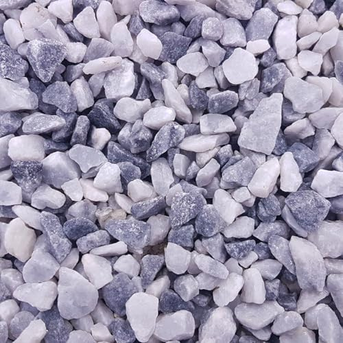 Alpine Blue 20mm Decorative Aggregates Stones Chippings 800kg Bag - For Garden Yards Borders Flower Beds Paths Patios Driveways Rockery Ground Cover Landscaping