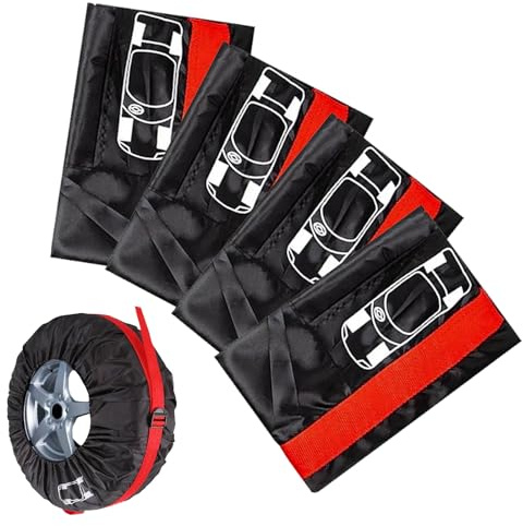 Connextion Reifentaschen Set 19-23 Zoll 4 Stück Reifentasche aus 190T Polyester, Wasserabweisend Reifenschutzhülle für Reifen Aufbewahrung, Transport und Lagerung (Durchmesser 80 cm)