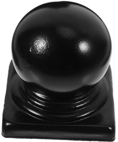 NUOBESTY Wrought Iron Fence Finials Caps for 80mm Square Posts Black Decorative Garden Fence Topper Replacement Finial for Railing and Gate Posts Sturdy Metal Cover for Outdoor Use