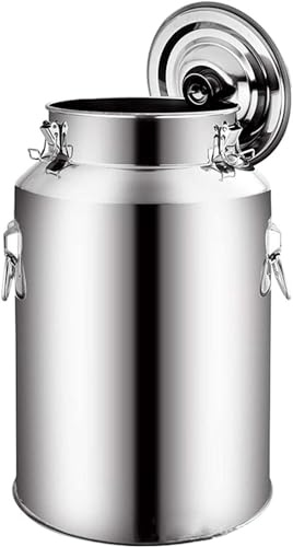 Stainless Steel Milk Can 201 18L Sealed Bucket for Liquids & Solids Ideal for Wine Water Oil Storage Durable Milk Churn Pot with Lid Versatile Container