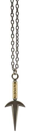 ABYSTYLE Naruto Shippuden fjärde Hokage Minatos Kunai hänge halsband, 63 cm kedja anime tillbehör merchandise gåva