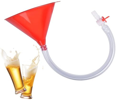 Beer Drink Funnel - Event Drinking Funnel with Valve | Leak-Proof Beverage Drinkware with Hose for Group Activity Spring Break Game Gathering Beach Trip