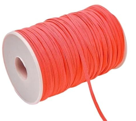 Banda elástica de goma colores 3 mm y 6 for coser, cinta licra, accesorios for prendas vestir para el bricolaje, la artesanía, la confección(Bright orange,3mm 30yards)