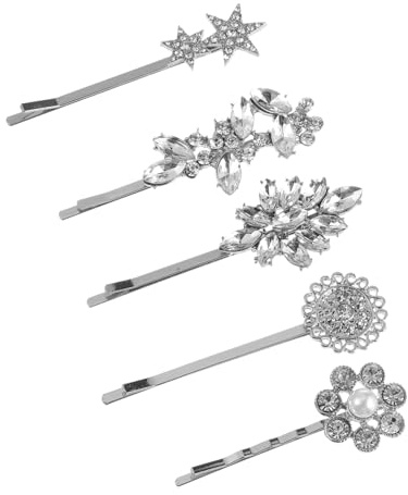 FOMIYES 5piezas Pinzas Cabello para Dama Horquillas Flor de Estrella de Cinco Puntas Adorno de Cabello para Uso Diario y Fiestas