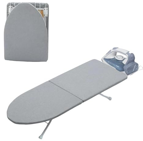 Easylife Folding Table Top Ironing Board with Heat-Resistant Cover, Durable Iron Board with Non-Slip Legs, Ironing Boards For Home, Caravan & Boat (L41.5xW30xH6.5cm When Folded) - Fully Guaranteed
