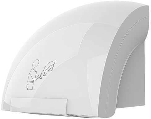 WENNEWU Asciugamani Elettrici, Asciugamani Compatti, Asciugamani Automatici, Asciugamani da Parete, per Aziende, Casa, Casa, Bagno, Ufficio, Centro Commerciale,1200w,Cold Only