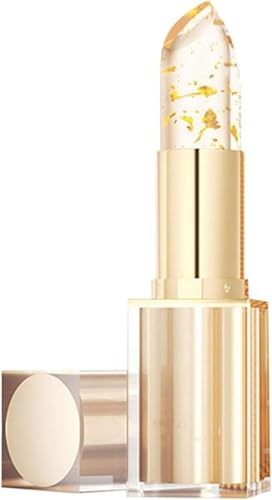 Rouge à Lèvres Pour Femme Avec Changement De Couleur,Rouge à Lèvres Ph Transparent Qui Change De Couleur,Transferproof Color Changing Lipstick for Older Women,With Gold Foil,Soin Naturel Des Lèvres