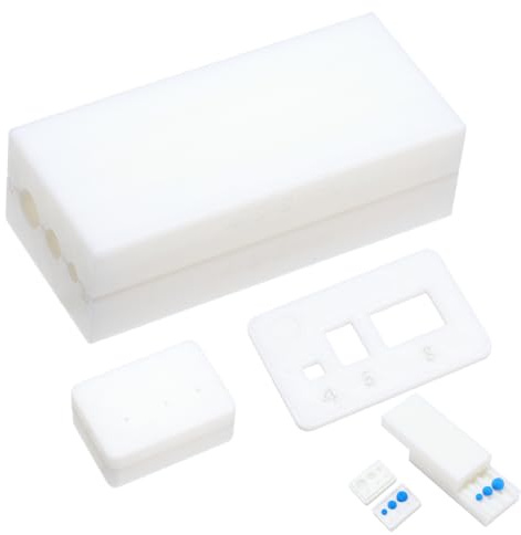 PH PandaHall Set of 2 Polymer Clay Beads Making Tool - Polymer Clay Bead Roller Maker and Bead Hole Maker Drilling Tool White Plastic Mold for 4mm 6mm 8mm Round Shape Beads Making DIY Craft