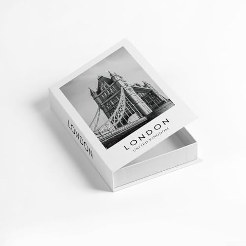 Vasiumic Caja decorativa de almacenamiento de libros falsos con interior hueco para mandos a distancia, posavasos y pequeños elementos esenciales, elegante adorno de libro sintético en blanco y negro