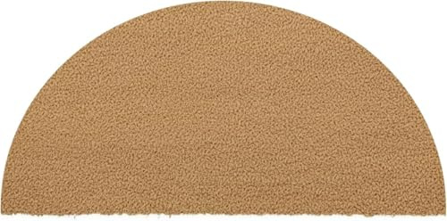 Markotex Zerbino in Fibra di Cocco Naturale, Tappeto Ingresso Antiscivolo per Porta Interna ed Esterna coperta. Zerbino antibatterico sostenibile. (50x100 mezzaluna, Spessore 23 mm)