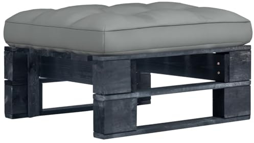 HOMELEN Trädgårdspalle, svart, impregnerad furu, trädgårdslounge-set, balkongmöbelset, trädgårdsmöbelset, underhållningsset, balkong soffa, lounge, lämplig för trädgårdar, terrasser