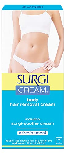 Surgiwax Body Hair Removal Cream, Hair Remover for Bikini & Legs 56g/2oz (SURGI82501)