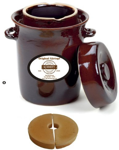Schmitt - Pentola per fermentazione, 5 l, con coperchio, pietre e manici