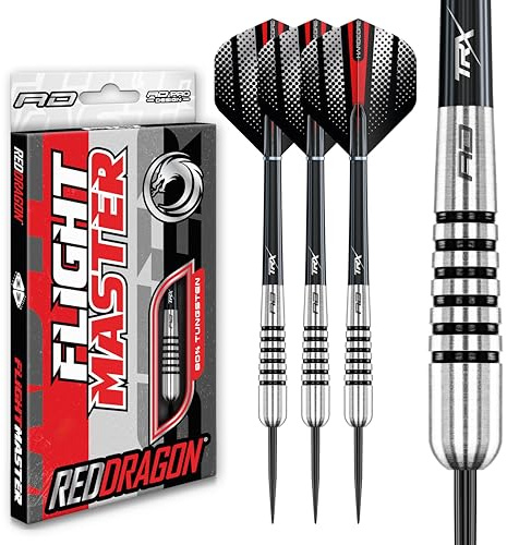 RED DRAGON Torpedo: 22g Flightmaster Tungsten Darts mit Flights und Schäfte