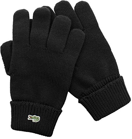 Lacoste Herren Rv4214 Handschuhe, Schwarz (Noir), Large (Herstellergröße: L)