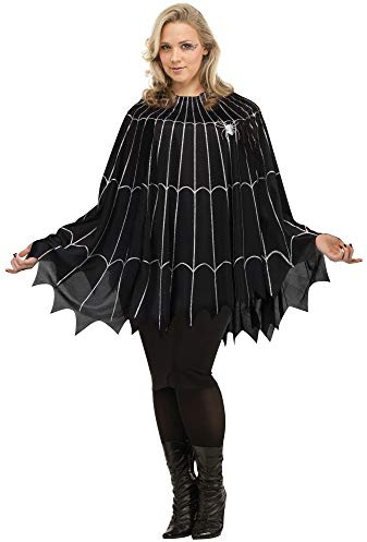 Fun World Spinnennetz-Poncho, Übergröße, Kostüm, Multi, Standard