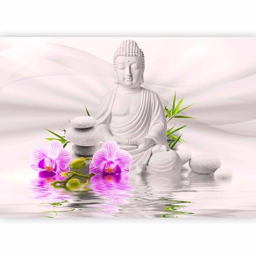 Fotomurales B&D XXL 250x175 cm Papel pintado tejido no tejido Decoración de Pared decorativos Murales moderna Diseno Fotográfico Buda Buddha Zen Spa b-a-0011-a-c