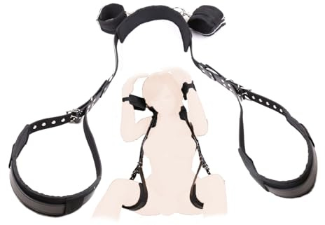 OnundOn Hals Fesseln Verbunden mit Schenkel Öffnen Oberschenkel SM Bondage Spreader Liebesschaukel