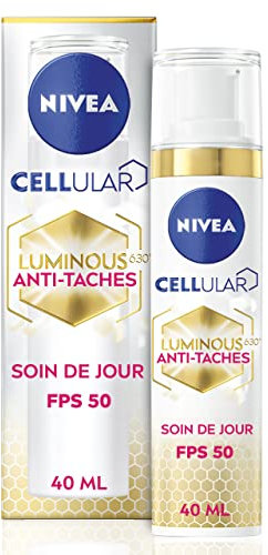 NIVEA Luminous 630 Soin de Jour Protecteur FPS 50 (1 x 40 ml), soin visage anti taches et anti-âge pour usage quotidien, soin femme perfecteur de teint