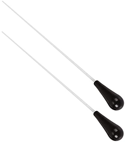 Jiayouy 15 Inch Music Baton Orchestra Baton ABS Handle Music Conducting Baton Pack of 2 Black