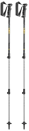 LEKI Journey Lite Aluminum Adjustable Lightweight Walking Poles for Trekking & Hiking - Anthracite-Black-Orange - 100-135 cm