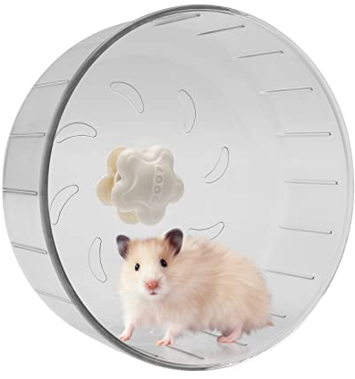 iFCOW Laufrad für Hamster, 17 cm rund leise Laufrad Jogging Käfig-Befestigung Hamsterspielzeug für Kleintiere Rennmäuse Mäuse