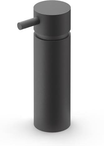 Zack MANOLA Seifenspender & Lotionspender 175 ml Schwarz – nachfüllbarer Pumpspender - Flüssigseifen Spender - Lotion Dispenser - modern & edel für Bad, Küche & Gäste-WC