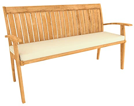 POKAR Cojín para Banco de Jardín Cojín De Silla Interior/Exterior Cojínes De Banco Muebles Cojín De Asiento (200 x 50 x 5, Beige)