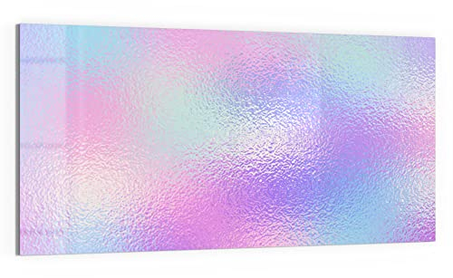 DEQORI Glas-Magnettafel | 100x50 cm groß | Motiv Milchglas vor Pastell | Memo-Board aus Glas | Magnetboard inkl. Magnete, Stift & Tuch für Küche & Büro | Tafel magnetisch & beschreibbar