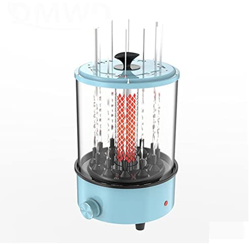Samnuerly Four électrique Brochette rotative Automatique sans fumée Barbecue Grill Cup BBQ Kebab Machine (Couleur : Bleu) (Bleu)