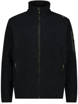 CMP - Knit-Tech jacka för män, Svart-Oil Green, 56