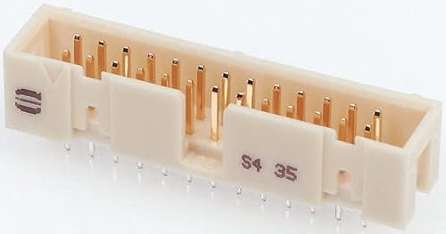 Harting SEK 19 Leiterplatten-Stiftleiste gewinkelt, 34-polig / 2-reihig, Raster 2.54mm, Kabel-Platine,