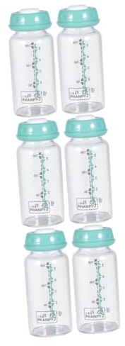 Toyvian 6 Pezzi Bottiglia Di Conservazione Del Latte Materno Contenitore Di Vetro Bottiglie Di Latte Materno Terrario Bottiglia Di Latte Materno Mangiatoia Per Neonato Contenitore Di Latte