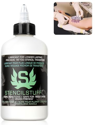 DLDN01 Tattoo Transfer Creme Schablone Transfer Gel Professionelle Tattoo Stuff Schablone Transfer Creme Gel für Tranfer Aufkleber Papier Maschine Seife Tattoo （8 oz ）