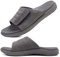 ONCAI Sandali Uomo Regolabili Cinghie Ortogonale Plantar Fasciitis Punta Aperta Sport Pantofole Slides con Morbido Comodo Arco Supporto Ciabatta Grigio Taglia 49