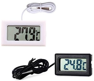 Sweet taize Thermohygromètre Mini thermomètre numérique LCD d'intérieur hygromètre avec sonde étanche capteur d'humidité pour Instruments d'aquarium jauge (Ensemble 1)