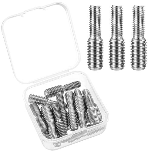 15 Pz Vite di Riduzione Adattatori, Viti Filettati a Doppia Estremità, Perni Adattatore Bullone in Acciaio Inox M6x1 a M8x1,25 Vite di Conversione