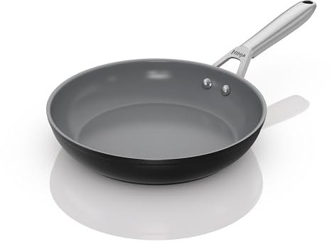 Ninja ZEROSTICK Ceramic Pro 24 cm Frying Pan, Scratch Resistant, Made PTFE-Free, All Hob Compatible, Black, CW30024UK