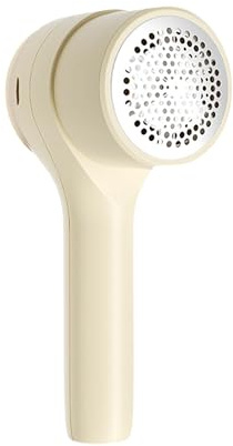 Rasoio e levapelucchi con display LCD, ricaricabile, portatile, con collettore per pelucchi integrato, per maglioni, cappotti, coperte e mobili, VyL537 (beige, 16,7 cm)